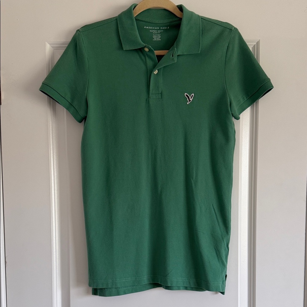 American Eagle Outfitters Classic Green Polo Shirt